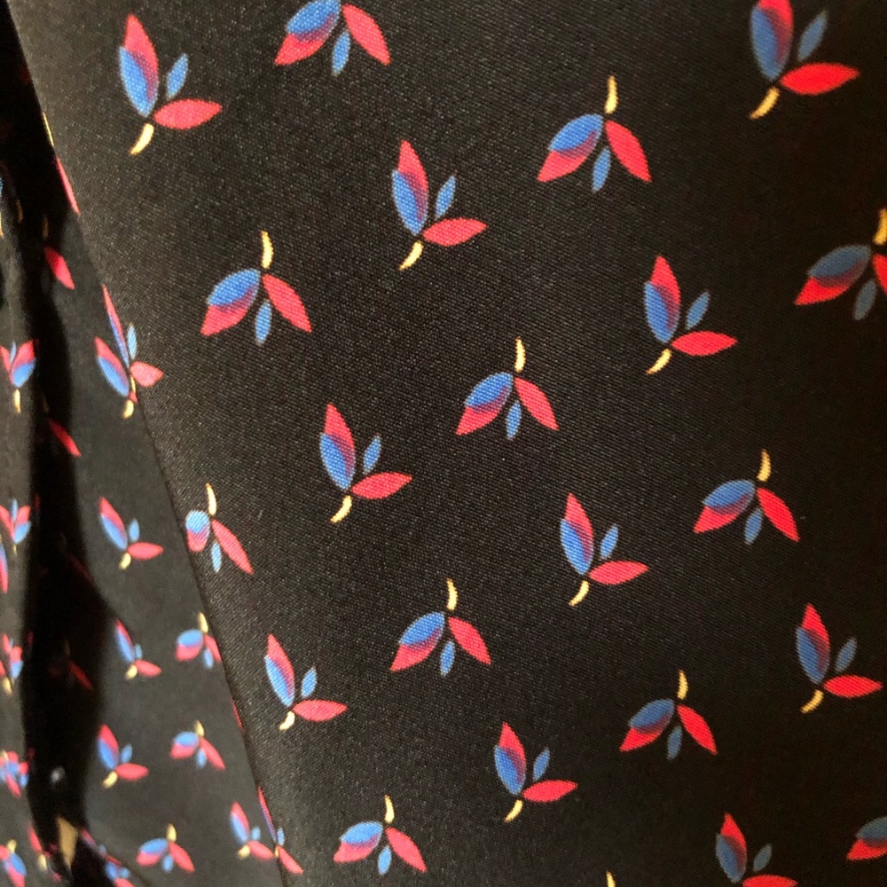 American Apparel black print tied crop shirt